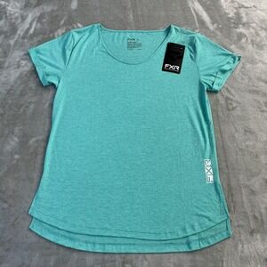 FXR Lotus Active T Shirt Womens L‎ Green Scoop Neck Lightweight Gym Yoga NWT